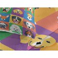 thumbnail image 3 of Ambesonne Dog Quilted Coverlet 3 Pcs, Terrier Labrador Breed Pets, King Size, Purple Green, 3 of 4