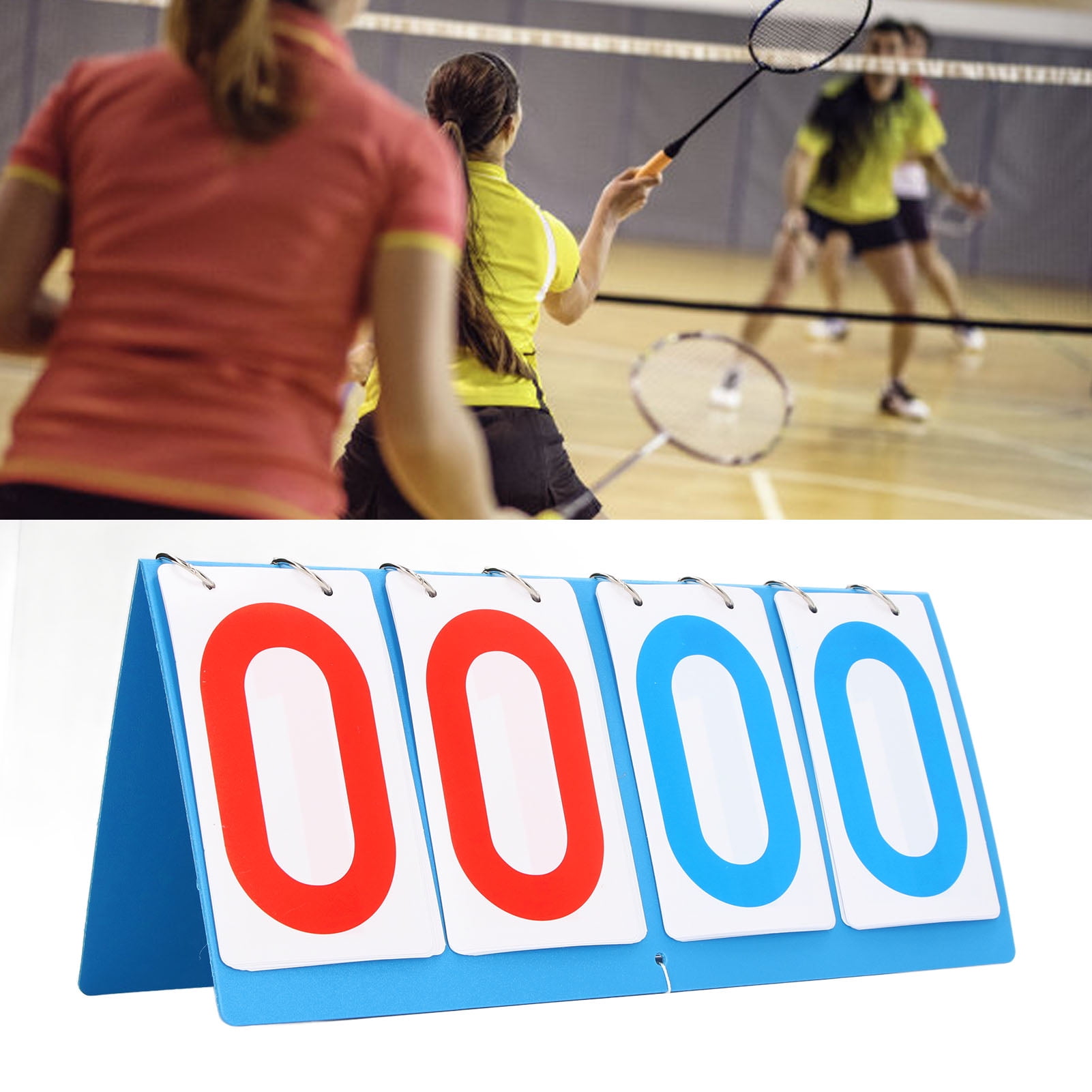 Tableau De Score Flip à Plaques Bleues Et Rouges - Pour Tennis De Table, Badminton, Basketball Et Autres Sports - 9