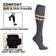 thumbnail image 4 of 8 Pairs Compression Socks for Men Women Knee Support Hose Medias De Compresion Para Mujer Nurse Nursing School Student Accessories for Work Leg Long Stockings Pregnancy Maternity Travel, 4 of 6