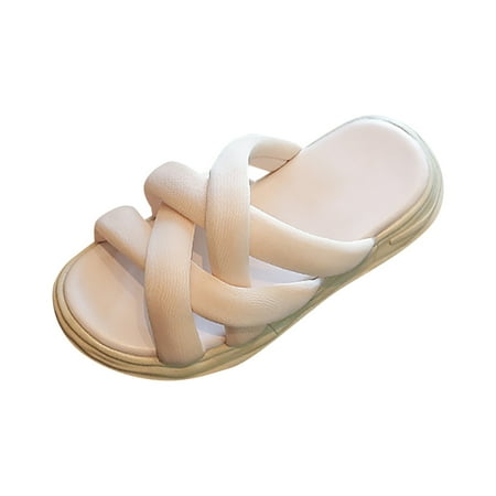 

nsendm Female Shoes Big Kid Big Girl Slipper Slippers Cute Princess Sandals Soft Bottom Comfortable Suitable with Daily Casual Memory House Slipper Pink 1.5