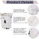 thumbnail image 4 of Cesto para la colada de 19,7", cesta de almacenamiento plegable con asas fáciles de llevar, lino de algodón redondo impermeable, para productos para bebés, juguetes, cesto para el dormitorio, 4 of 5