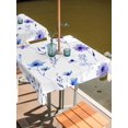 thumbnail image 2 of Outdoor Tablecloth with Umbrella Hole for Patio/Picnic/Party/Camping, Spring Purple Flowers Waterproof Table Cloth Square Cover Washable, Wildflowers Country Botanical Rustic (60"x 60"), 2 of 8