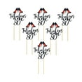 thumbnail image 5 of EHJRE Lady Birthday Cake Toppers 6pcs 10-80 Pattern Decors Celebrating Crafts Cake Black 80, 5 of 9