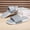 Light Grey, variant on Men'S Fashion Minimalist Slippers - Solid Color Fabric Upper, Rubber Lining, TPR Sole, Cloth Insole, Round Toe, Non-Slip, Quiet, Lightweight, Warm Fleece Lining, Indoor/Outdoor Casual Slip-On Slides