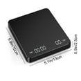 thumbnail image 3 of Kchsji Precision Coffee Electronic Scale With Timer, 0.1 g Accuracy Up To 3 kg, Hidden LED Display, Type‑C Rechargeable, Sleek Compact Kitchen Or Coffee Scale For Baking Brewing And Food Prep, 3 of 9