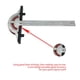 thumbnail image 4 of Speravity Regla de borde de acero inoxidable, regla de ángulo multifuncional precisa, transportador de transportador, herramienta de marco de calibre para Medidores de medidas dimensionales No.1 Speravity TO005529-01, 4 of 6