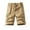 Khaki, variant on KAOOCXU Simple Trousers For Men Solid Color Stylish Cargo Shorts Casual Drawstring Straight Leg Sweatpants With Zipper Up Pockets Suitable Casual Formal Occasions