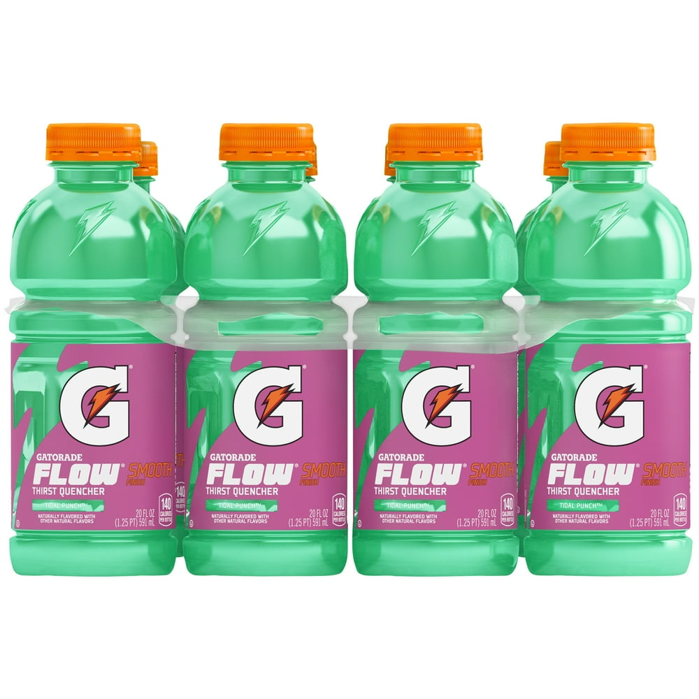 Gatorade Flow Thirst Quencher Sports Drink, Tidal Punch, 20 oz Bottles