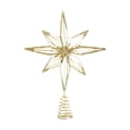 thumbnail image 1 of Estrella brillante para la copa del árbol de Navidad, estrella decorativa de ocho puntas. Oro, 1 of 9