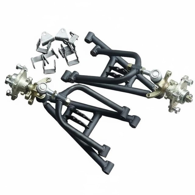 twisto And Kart Kart Front Damping System Kit Includes Mounting Brackets ATV Front A Arm Set Metal Build and Kart Kart Swing Arm Assembly for DIY Builders, Rocker Arm W a