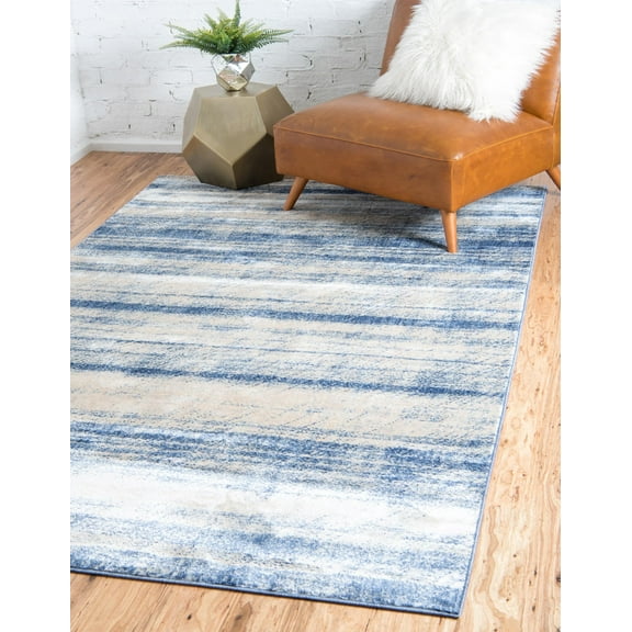 Unique Loom Mykonos Helios Rug , 8' 0" x 10' 0" ,Blue