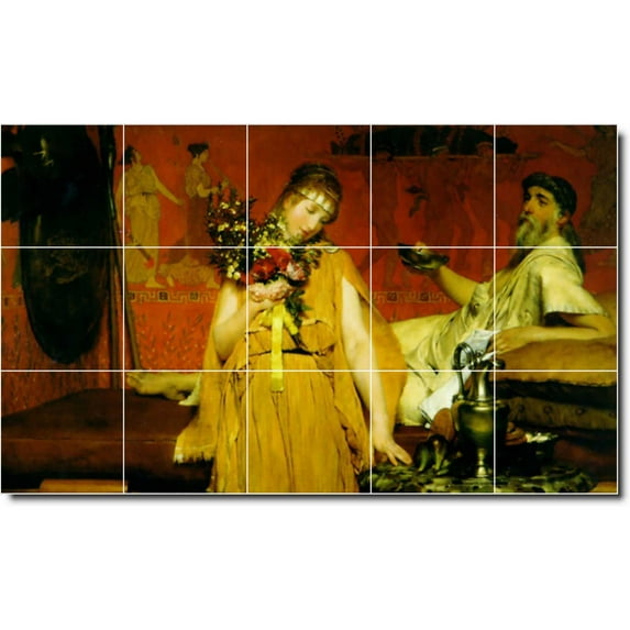 Ceramic Tile Mural-Lawrence Alma-Tadema Men Women Painting 36. 60" w x 36" h using (15) 12 x 12 ceramic tiles