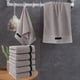 thumbnail image 1 of Solid Color Towel Set For Home Bathroom Full Cottons Thickened Soft Absorbent 5-Piece Set, 1 of 6