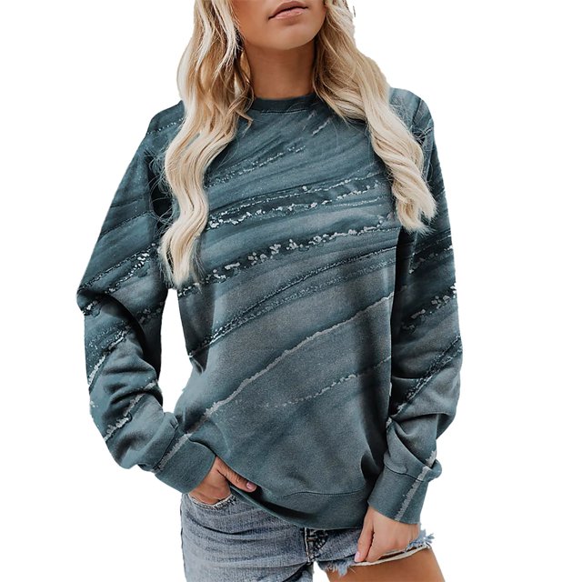 Gibobby Casual Sudadera para Mujer Sudadera de Cuello Redondo Sudadera de algodón para Mujer Sudadera Ligera Sudadera para Mujer(Verde,G)