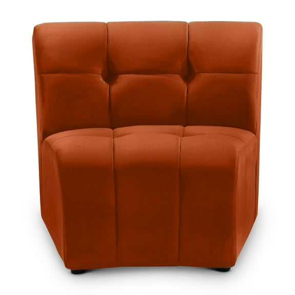 Meridian Furniture Limitless Cognac Velvet Upholstered Modular Chair