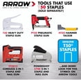 thumbnail image 3 of Staples Arrow 508IP Heavy Duty T50 de 1/2 pulgada, paquete de 5000, 3 of 9