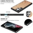 thumbnail image 6 of Solid Wood Case for Samsung Galaxy S22 Ultra, Luxurious Natural Wood Slim Case with Drop Tested Shockproof Bumper and Camera Lens Protection Cover for Samsung Galaxy S22 Ultra, MW Cherry, 6 of 16