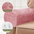 thumbnail image 4 of Wishrage Velvet Stretch Armrest Covers for Chairs and Sofas Arm Covers Elastic Anti-Slip Furniture Protectors Washable Armchair Slipcover for Recliner Couch, 4 of 8