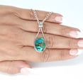 thumbnail image 5 of Copper Blue Turquoise Pendant 925 Sterling Silver Handmade Jewelry, 5 of 8