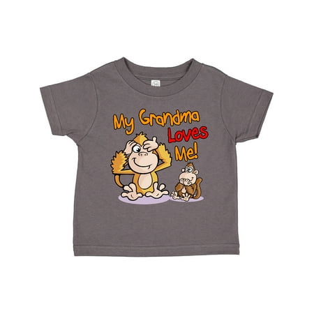 

Inktastic My Grandma Loves Me Monkey Gift Toddler Boy or Toddler Girl T-Shirt