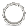 thumbnail image 2 of Stainless Steel Brushed and Grooved 12 Studded Band, 2 of 7