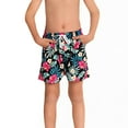 thumbnail image 2 of Odeerbi Family Matching Swimsuits Kids Boys Swim Trunks Quick Dry Board Shorts Summer Swimming Shorts Elastic Waist Beach Shorts Parent-child Father and Son Large Size Trunks Black, 2 of 4