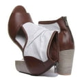 thumbnail image 4 of JUSTINREESS Monica Women's Heeled Perforated Sandal In White Size 8, 4 of 6