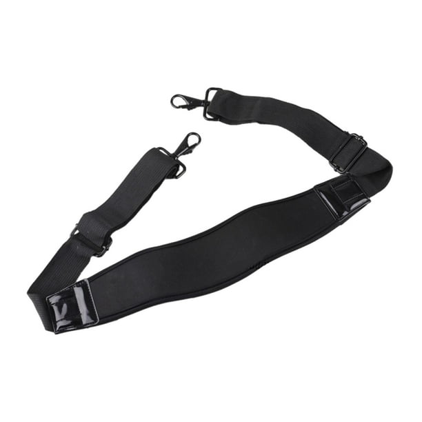 Correa de hombro universal / Cómoda, suave, antideslizante, ajustable, acolchada con ganchos de metal / 52 pulgadas, negra, para bolsa de cámara,