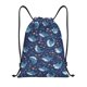thumbnail image 1 of Fotbe Cartoon Sharks2 Bolsa Mochila con Cordón Estampada, Bolsa de Gimnasio Deportiva, Bolsa Cinch, Bolsa con Cordón para Hombres y Mujeres-Small, 1 of 6
