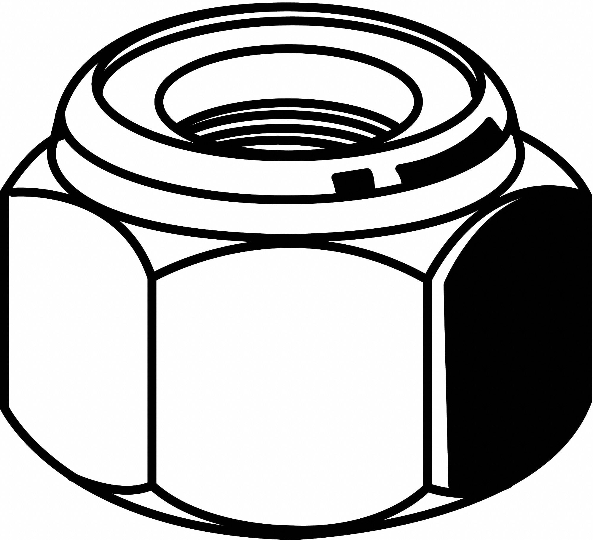 7/16-20 Plain Finish 18-8 Stainless Steel Nylon Insert Jam Lock Nut 25 pk. 