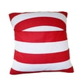 thumbnail image 2 of Cotton 2 Inch Stripe Decorative Throw Pillow/Sham Cushion Cover Red & White, 2 of 3