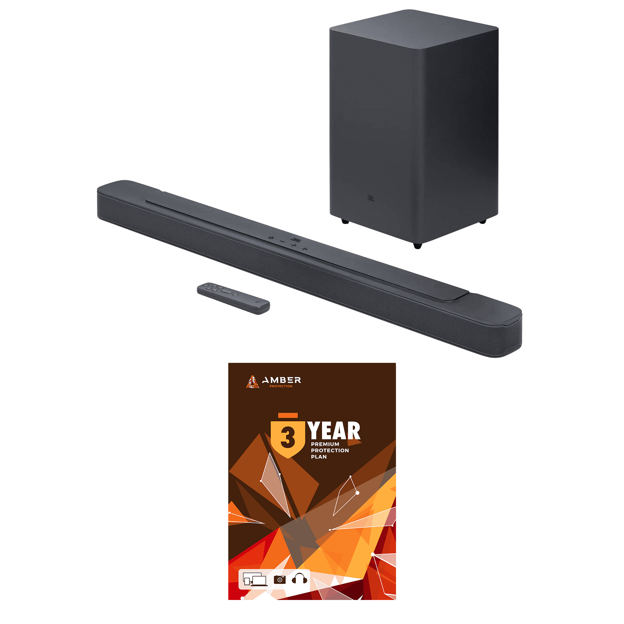 JBL BAR-2-1-DEEP-BASS-MK2 2.1ch Soundbar and Subwoofer with Dolby Digital and 3 Year Amber Protection Plan (2022)