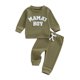 thumbnail image 1 of Conjunto de dos piezas para bebé niño: sudadera de manga larga con bordado de letras y pantalones con cintura elástica. Ideal para otoño., 1 of 9
