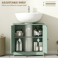 thumbnail image 6 of HOMCOM Under Sink Bathroom Cabinet with 2 Doors and Shelf, Dark Green, 6 of 8