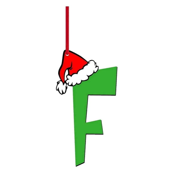 Moocorvic Christmas Ornaments 26 Initial Letter Christmas Stocking Name Tags,DIY Craft Gifts(F)