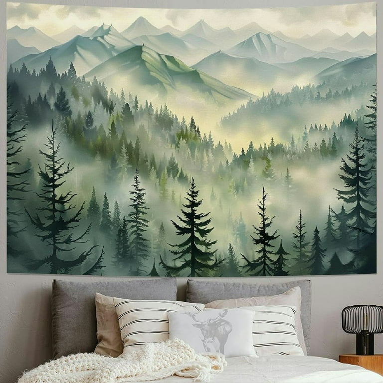 Misty forest tapestry hotsell