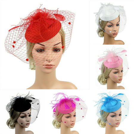 Womens Sinamay Fascinator Cocktail Party Hat Wedding Church Kentucky Derby