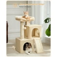 thumbnail image 4 of Cat Tree es Cat Tower with Dual Condos for Indoor Cats Plush Cat House with Padded Perch Scratching Ramp and Posts and Replaceable Balls, 4 of 6