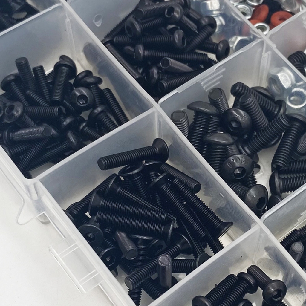 Pack of 520 Hardware Fasteners set Universal Remote Screw set Screws Assortment Set fit for 1/8 1/10 1/12 1/16 Scale Car
