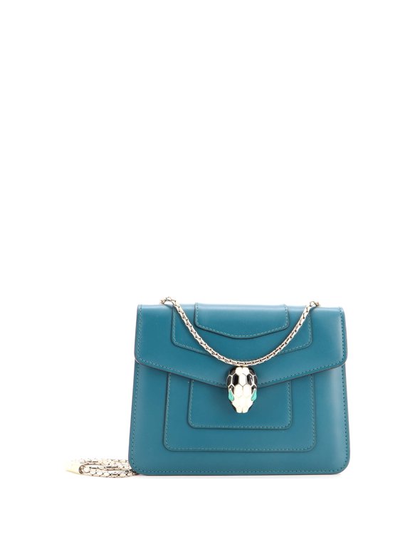 Pre-Owned Serpenti Forever Square Shoulder Bag Leather Small By Rebag