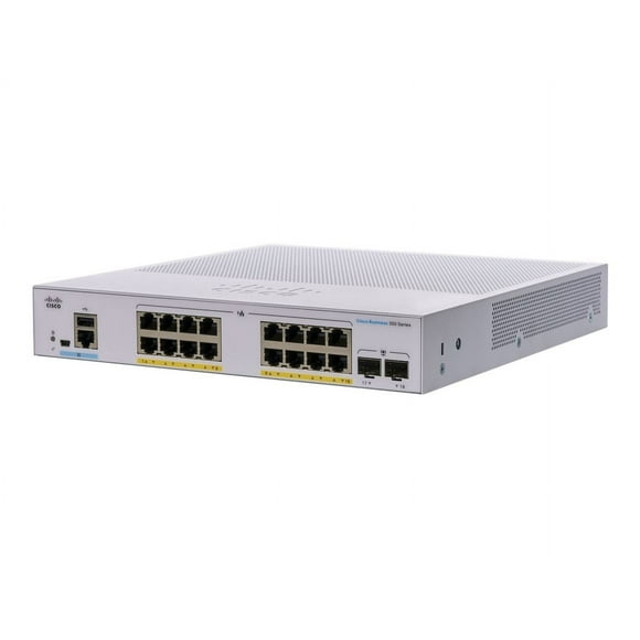 Cisco Business 350 Series CBS350-16FP-2G - Switch - L3 - managed - 16 x 10/100/1000 (poe+) + 2 x gigabits sfp - rackable - poe+ (240 W)