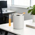 thumbnail image 4 of Clearance Under $6 Light Gray Double Wall Vacuum Insulated Coffee Mug, 450ml Stainless Steel Travel Cup with Lid and Handle, 4 of 5