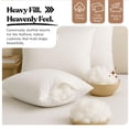 thumbnail image 4 of Heirloom Comfort Square Throw Pillow Inserts (Pack of 2, 12"x12", White, Polyester) - Fluffy Decorative Cushion Fillers for Couch, Bed & Chair - Perfect for Styling, Back Support & Everyday Comfort, 4 of 6