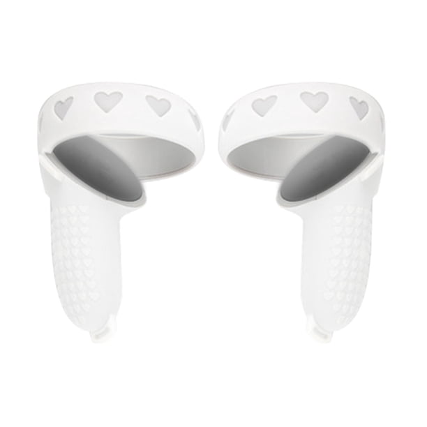 2x Touch Controller Grip Cover VR Gaming Accessories Funda antideslizante Anti prueba de sudor Shell de silicona Funda protectora para , Blanco