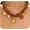 Brown-Gold, variant on 18K Gold Plated Silk Scarf Necklace for Women, Bandana Necklace with Stainless Steel Charms Choker, Vintage accessories Flower Sun Coin Butterfly Pendant Necklaces, Boho Christmas Gifts