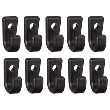 CENL 10Pcs Black Kayak Nylon Lashing J Hooks Bungee Hook for Canoes Boats Deck