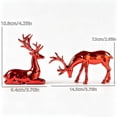 thumbnail image 6 of Tovaris Christmas Reindeer Figurine Set, Christmas Decoration Electroplated Deer Statue with Standing and Lying Poses, Tabletop Ornament, For Home Table Gift, 6 of 7