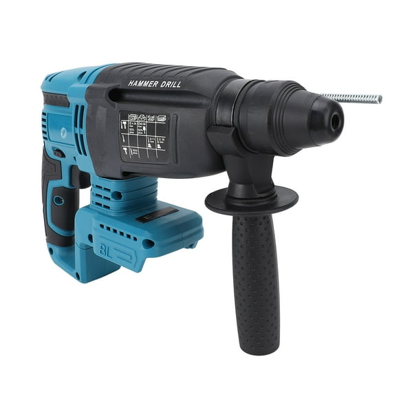 Power Hammer Drill, 3 in 1 Portable Rechargeable Efficient Performance Lightweight Cordless Impact Drill Set for Construction Projects