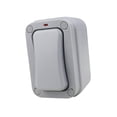 thumbnail image 1 of Interruptor de botón a prueba de agua, pulsador IP66, abridor de puerta de garaje a prueba de agua con luz indicadora, reiniciable para uso en exterio Estilo B, 1 of 8