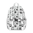 thumbnail image 3 of Grey Dog Paw Footprint Backpack for School,Cute School Bag,Schoolbag with Adjustable Shoulder Straps & Padded Back,15"x11.42"x5.5", 3 of 6